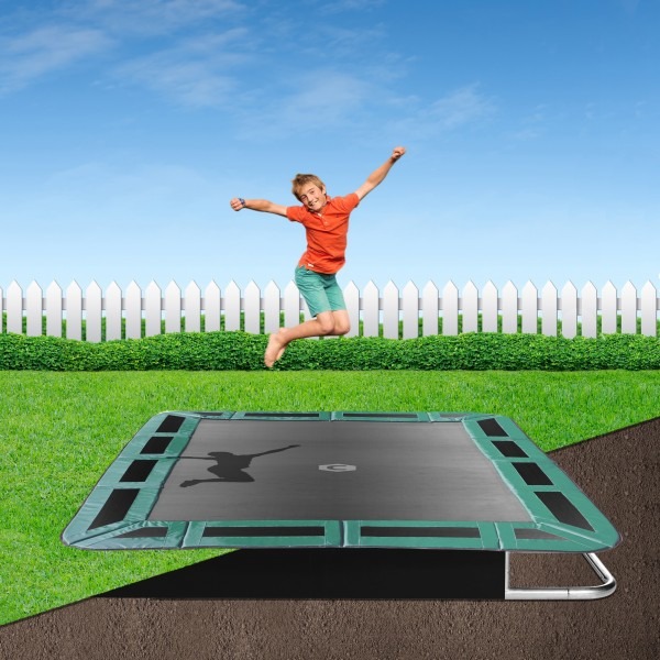 14ft x 10ft In-Ground Trampoline Green Pad