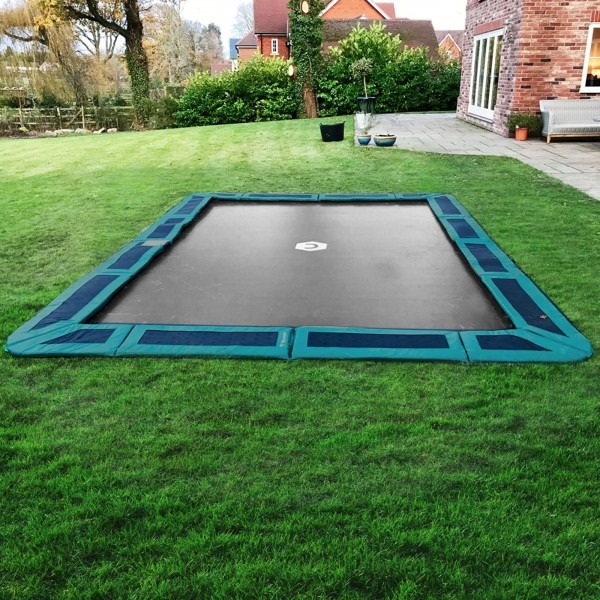 14ft x 10ft In Ground Trampoline with Blue Pad