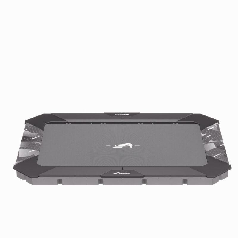 17ft x 12ft XCITYX Largest In-Ground Trampoline – Akrobat – Printed Gray Pad and Black Jump Mat